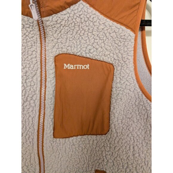 Marmot Wiley Polartec Sherpa Fleece Vest women size L outdoor hiking camping - Picture 2 of 7